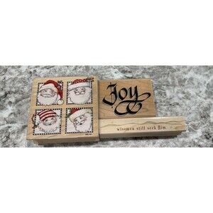 ALL NIGHT MEDIA Wood Rubber Stamp Santa Mary Engelbreit Joy Hero Arts Wisemen